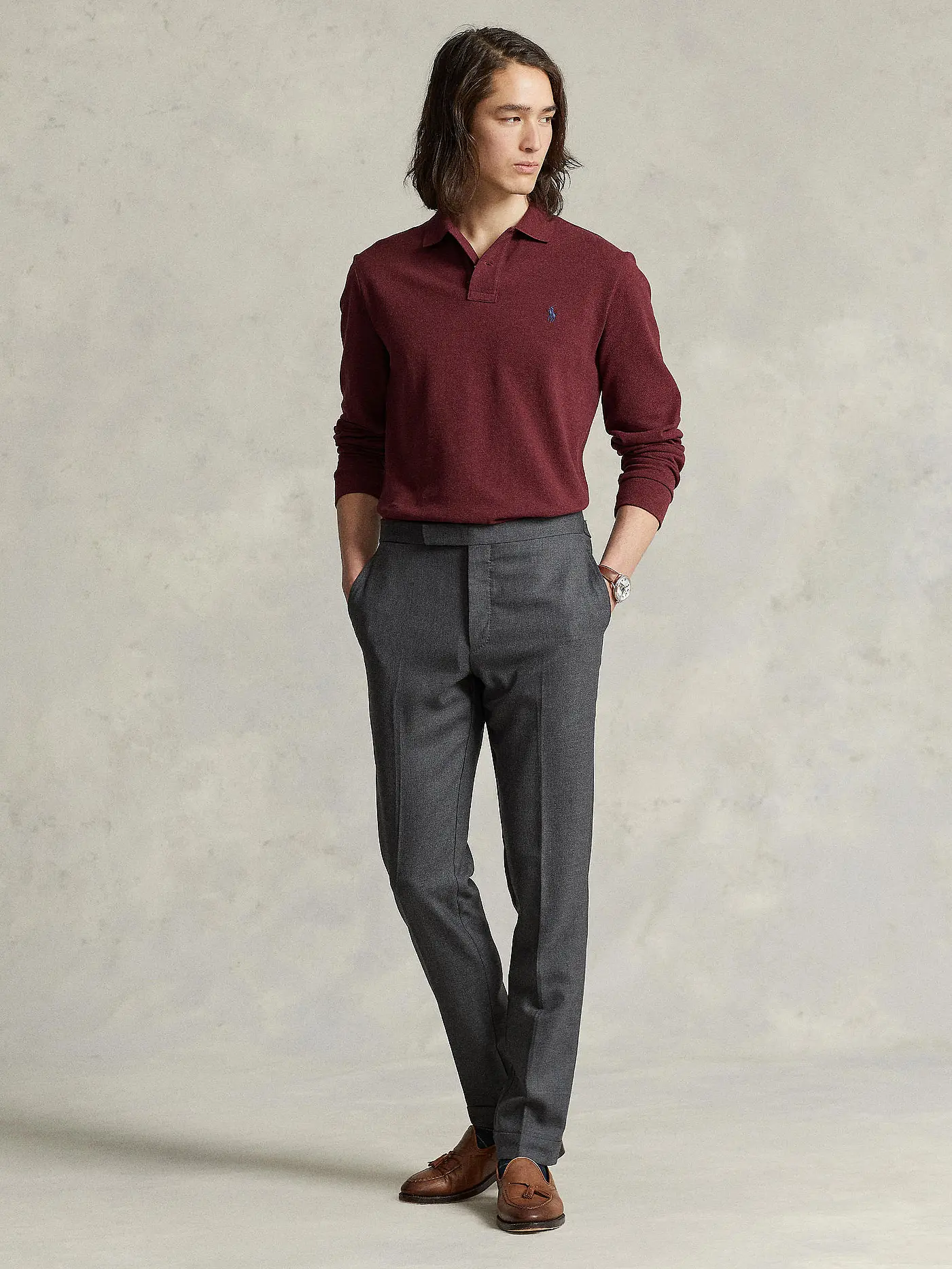 POLO RALPH LAUREN | Poloshirt Custom Slim Fit | dunkelrot